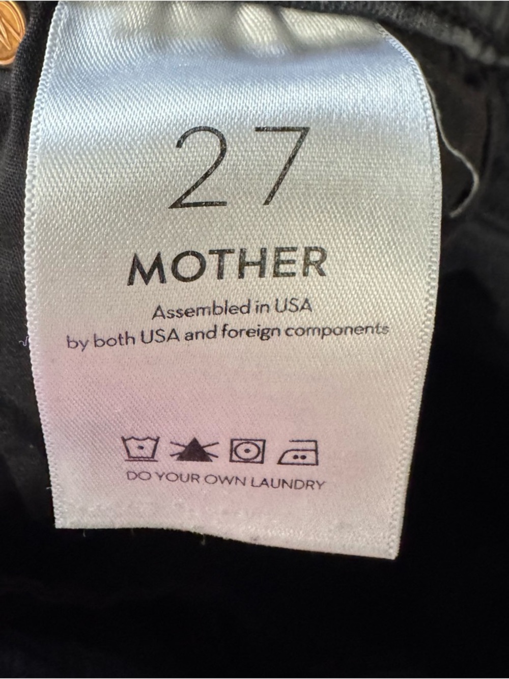 Mother The Pixie Dazzler Ankle Fray Not Guilty Jeans Size 27 Black - Picture 10 of 12